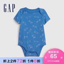 (Blena) Gap baby printed short sleeve one-piece clothes 802314 Summer 2022 New child clothing Climbing Clothing Tide