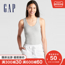 Gap Womens stretch bottoming vest pajamas 291480 ladies casual sleeveless inner Top Round Neck home wear