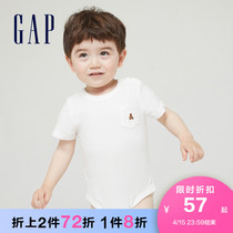 (Bleena) Gap baby embroidery pure cotton short sleeve one-piece clothes 710486 Summer new fairytale blouses