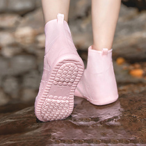 Rain shoe cover Non-slip thickened wear-resistant adult rainproof waterproof shoe cover Mens and womens silicone childrens water shoes Rain boots
