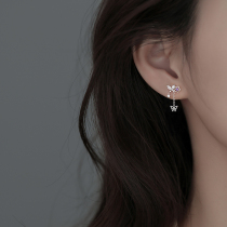 (Alley South) 925 Pure Silver Butterfly Earrings Woman 2023 New Exploits Small Crowddesign Earrings Summer Light Extravagant