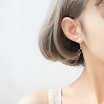 (Alley South) 925 Pure Silver Chicken Egg Blossom Wavy Ear Line 2021 New Tide Niche Summer Earrings Woman Earrings