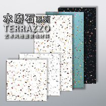 Net red terrazzo imitation marble grain wood floor reinforced composite Retro style clothing store color personality parquet