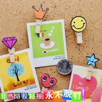 5 colors 5 grains do not hurt photos Diamond Love wooden clips nails creative Cork pins nails wall nails wall nails