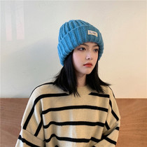 Winter knitted hat wig one detachable short straight hair collarbone hair natural realistic bald wig female net red
