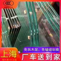 Shanghai factory tempered glass custom with household countertop table panel Round Square transparent door door