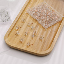 Transparent rose gold ball stud stationery AY Office school supplies ins fixed pins 100 boxes