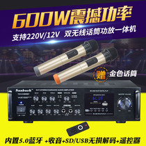 2 0 power amplifier home 600W enthusiast professional stage high power radio K Song Car 12V Bluetooth power amplifier