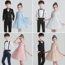 Childrens choir table performance costume host male and female flower girl princess dress kindergarten primary school student recitation dress