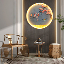 2021 Zen decorative mural lamp Chinese new lighting wall background lamp porch painting Net red wall lamp bedside lamp