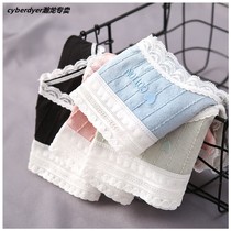 Girl lace edge sexy bottom crotch underwear breathable underpants students middle and low waist breifs