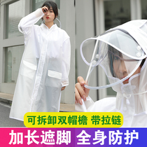 Raincoat Womens long full body transparent protection Single adult thickened hiking bag side fashion poncho rain suit