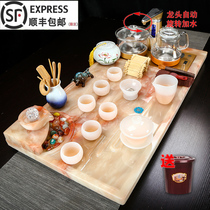 Running water new Chinese stone lazy tea set Home living room simple modern office creative Kung Fu tea tray