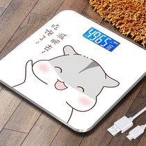 Electronic weighing scale dormitory small cute human scale girls household precision adult weight loss Special Portable
