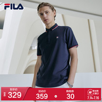FILA Fila official mens short-sleeved POLO shirt 2021 summer new mens colorful fashion POLO shirt