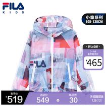 FILA KIDS childrens sunscreen coat 2021 autumn mens middle and large childrens thin air conditioning shirt light top