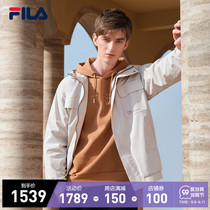 FILA Phila Fiele Official Men Woven Top 2021 Autumn New Simple Hooded Sports Jacket Jacket