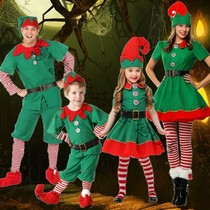 New Children Halloween Costume Christmas Elf Performance Costume cosplay Adult Men and Women Christmas Costume