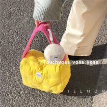 mielmom Korean ins Mame bag cube omelet bag out Hand bag niche design cute shoulder bag bag