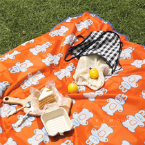 mielmom Korea picnic mat moisture-proof mat parent-child outdoor outing portable picnic cloth cartoon picnic mat