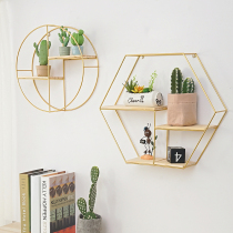 Nordic ins restaurant wall decoration pendant wall decoration milk tea shop wall iron shelf Wall Wall Wall creative