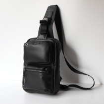 Youth Chest Bag New Square Incoming verbal layer Bull Leather Pure fine textured soft mens chest front bag outdoor sport obliquely satchel