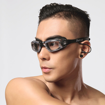  Swimming goggles waterproof anti-fog swimming goggles HD men and women flat light myopia professional training swimming glasses equipment summer
