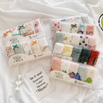 Five boxed childrens panties Mimo pure cotton boys and girls boxer shorts baby shorts cartoon boxer shorts