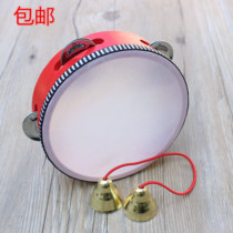 Wooden hand-rattled tambourine Kindergarten teacher uses childrens hand-clapped drums ORF percussion instruments Dance Xinjiang toys