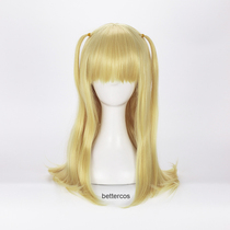 Death note Mihai sand MISA COS wig blonde double ponytail shape cosplay fake hair