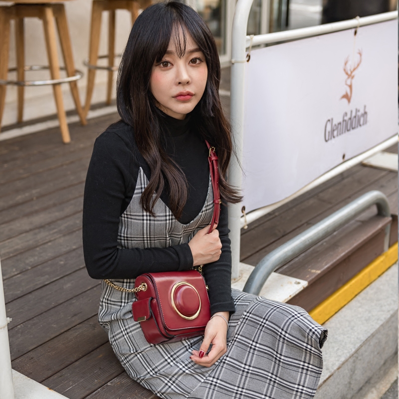 Somay Bag 2019 New Single Shoulder Baitao Women Bag ins Autumn Red Camera Bag Chain Slant Bag