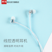 Morning Light Stationery Headset Wired Mobile Phone Headset Half-in-Ear Multi-function Transparent Headset ADG979C5