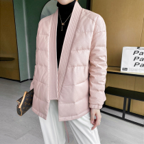 Designer Original Turkish Tire Cowhide Leather Leather Women's Small Medium Long Goose Down Jacket Lace Temperament Jacket