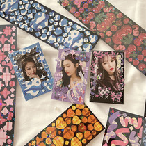  Korean ins Retro American plaid silk belt sticker DIY star chase hand account small card photo Goo card decorative material sticker