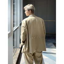 CCJE autumn loose mens blazer light cooked wind Korean version ins Ruffian Shuai advanced sense of casual suit suit