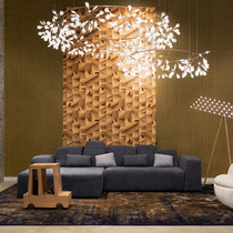 Nordic Firefly living room chandelier postmodern minimalist style Net Red creative personality Bedroom leaf lamp household