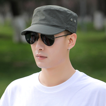Summer men flat top hat Outdoor Speed Dry Hat Sunscreen Sunbeds Thin breathable duck tongue hat mens cool hat
