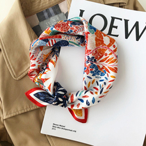 Hangzhou Silk Womens Spring Fall Han Edition 100 lap seven colored scarves with small scarves of real silk mulberry silk scarves