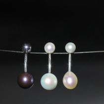  Sterling silver umbilical nail 925 natural pearl noble simple European and American puncture jewelry small umbilical ring female sense hypoallergenic