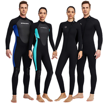 Winter 3MM one-piece diving suit warm and cold-proof swimsuit Men and women couples surfing jellyfish boating snorkeling wet clothes