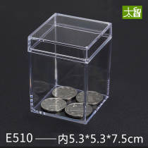 Blind box storage box crystal transparent packaging box Digital Products square plastic box hand-held display box samples