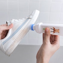 Small white shoes wipe white detergent to clean the yellow side polish shoes wash shoes wash white brush shoes decontamination and dust removal is convenient