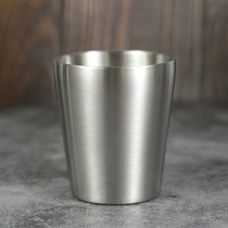  304 stainless steel water cup Double insulation coffee glass Juice cold drink cup Hotel restaurant drop-resistant tea cup