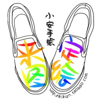  No 1 to map and order painting(Xiaoan hand-painted) Cartoon painting(you design and I draw) Canvas shoes