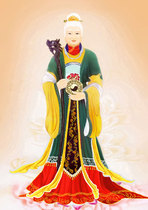 Portrait of the unborn mother The Taoist portrait of the unborn Mother The statue of the God Photo paper plastic seal to make a hanging painting Hanging image