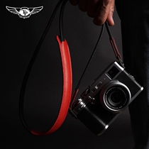 Tanning cowhide leather leather Sony camera shoulder strap micro single Fuji strap Leica lanyard decompression comfortable shoulder pad