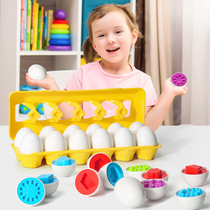 Childrens early education pair smart eggs can dismantle real egg twist egg 3 years old 1 recognize shape baby puzzle toy