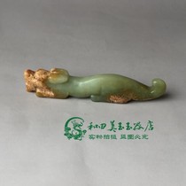 Old goods Antique play antique jade jade Old Xiuyu old jade Pi high ancient jade ornament Soldier rune handle pendant