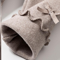 Girls spring thin suede pants outside wearing sweater cute baby swarm with bottom outer pants grabbing suede pants woman pant knitted pants
