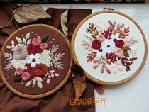Nature Ites Handmade Style Retro Home Decoration Hanging Paintings Embroidery Materials Bag New shop Long Recommended for new hands